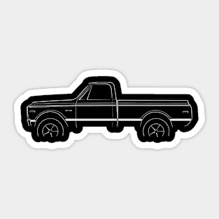 front/profile - Chevy C-10 Pickup - stencil, white Sticker